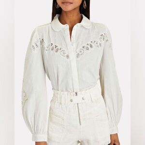 Loveshackfancy Sansom Floral Cotton Top